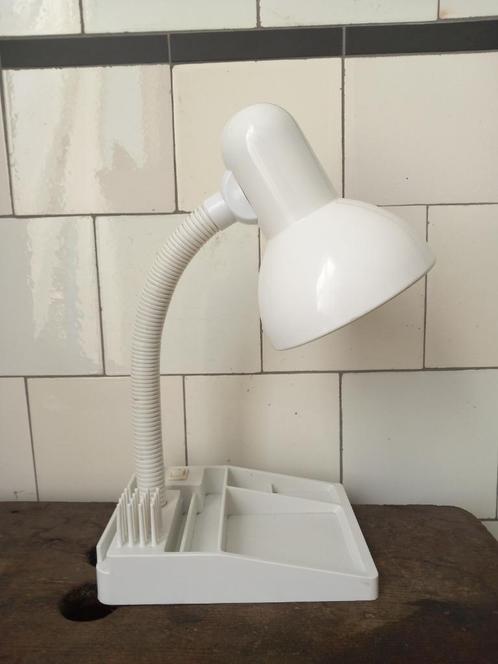 vintage bureau lamp flexibele slang, organizer space age 80s, Huis en Inrichting, Lampen | Overige, Verzenden