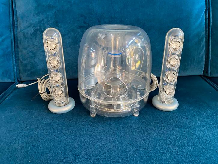 Harman Kardon Soundsticks II - Iconisch Design!, Audio, Tv en Foto, Luidsprekers, Gebruikt, Front, Rear of Stereo speakers, Minder dan 60 watt