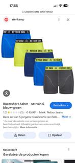 5 nieuwe boxershorts Retour maat 176 blauw en geel 15 /16, Ophalen of Verzenden, Nieuw, Jongen, Broek
