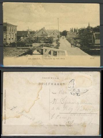 Aalsmeer 1905 Gezicht op het dorp Ansichtkaart 901c jdu beschikbaar voor biedingen