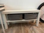 IKEA TV kastje met mandjes - 90x26x45 cm, Ophalen, Gebruikt, Wit, Hout