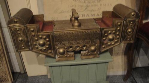 messing  schoenpoets doos antiek, Antiek en Kunst, Curiosa en Brocante, Ophalen of Verzenden