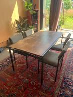 Eettafel en 6 stoelen pastoe Japan serie (vintage), Huis en Inrichting, Tafels | Eettafels, Ophalen, Gebruikt, 50 tot 100 cm, Vijf personen of meer
