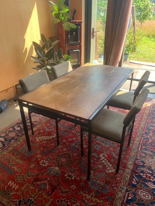 Eettafel en 6 stoelen pastoe Japan serie (vintage), Huis en Inrichting, Tafels | Eettafels, Gebruikt, 50 tot 100 cm, 150 tot 200 cm
