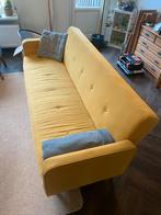 MADE Chou slaapbank - Mosterd Geel, Ophalen, Driepersoons, 75 tot 100 cm, Zo goed als nieuw