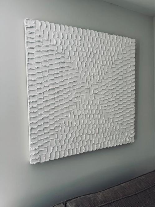 Schilderij lijst paneel organisch japandi stuc groot, Antiek en Kunst, Kunst | Schilderijen | Abstract, Ophalen