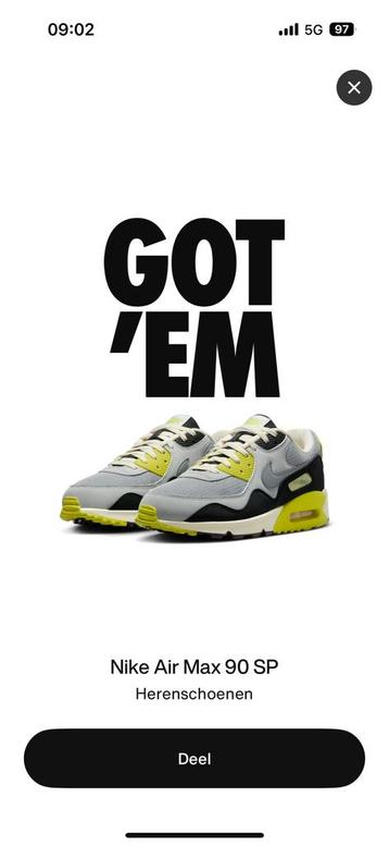(VERKOCHT) Nike Air Max 90 Patta Cyber US9 42.5*** beschikbaar voor biedingen