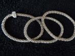 3 zilverkl rekbare banden 1 met strass kraal nr arm 949, Sieraden, Tassen en Uiterlijk, Ophalen of Verzenden, Nieuw, Zilver, Met strass