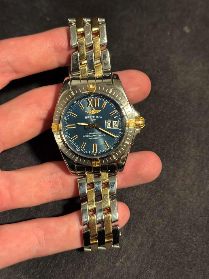 Breitling chronomat cockpit 41 goud staal, Sieraden, Tassen en Uiterlijk, Horloges | Heren, Gebruikt, Polshorloge, Breitling, Goud