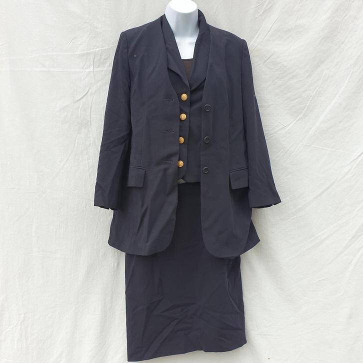 3-delig rokkostuum mt 36 merk Lanaby'S, Kleding | Dames, Jasjes, Kostuums en Pakken, Zo goed als nieuw, Jasje, Maat 36 (S), Blauw