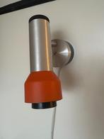 Retro Lampje spot oranje zwart chroom zgan, Huis en Inrichting, Lampen | Spots, Metaal of Aluminium, Ophalen of Verzenden, Zo goed als nieuw