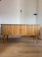 Zuiver naturel barbier dressoir, Huis en Inrichting, Ophalen, 100 tot 150 cm, 25 tot 50 cm, Glas