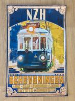 NZH De Blauwe Tram Affiche Poster Litho HTM katwijk, Antiek en Kunst, Ophalen of Verzenden