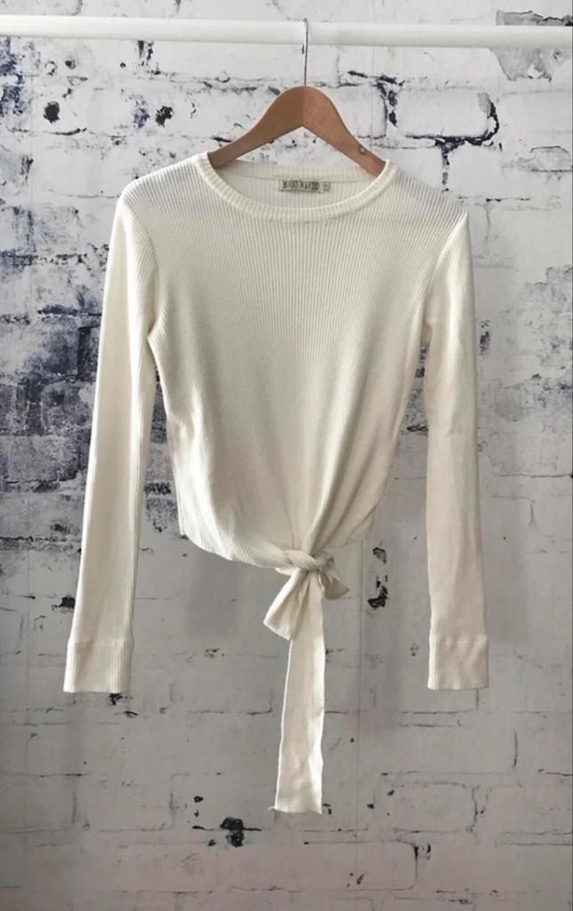 Moost wanted Fierce knitted top maat M/L, Kleding | Dames, Tops, Gedragen, Maat 38/40 (M), Wit, Lange mouw, Verzenden