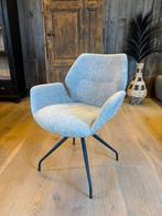 Draaistoelen, 6 eetkamerstoelen, Stoelen met armleuning, Ophalen, Zo goed als nieuw, Stof, Grijs