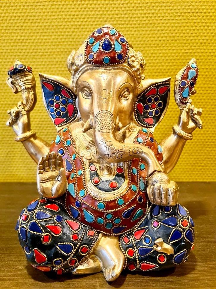 GANESHA BEELD STONEWORK 22 CM, Huis en Inrichting, Woonaccessoires | Overige, Nieuw, Ophalen of Verzenden