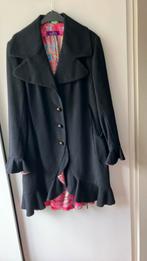 Daite. Zwarte winterjas. Wolmix. Maat 44. Tessa Koops, Kleding | Dames, Jassen | Winter, Daite, Zwart, Maat 42/44 (L), Ophalen of Verzenden