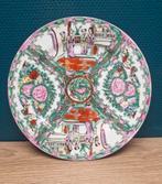 Antiek chinees rose medaillion bord, Ophalen of Verzenden