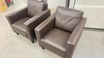 Fauteuil stoel leer, Eenpersoons, Ophalen of Verzenden, Zo goed als nieuw, Minder dan 150 cm