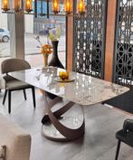Keramiek eettafel in marmer afwerking (showroommodel -50%), Ophalen, Overige materialen, 150 tot 200 cm, Zo goed als nieuw