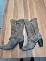 Jane - Stoere suède laarzen met hak, Jane, Bruin, Lage of Enkellaarzen, Ophalen of Verzenden