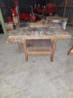 Antieke houten werktafel werkbank vintage werktafel, Antiek en Kunst, Antiek | Meubels | Tafels, Ophalen