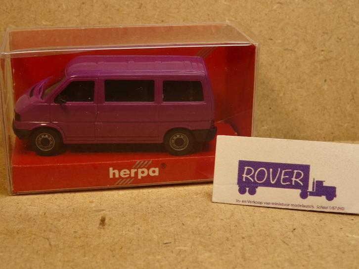 HERPA 1/87, VW T-4 Personenbus Lila, OVP Zie foto`s, Hobby en Vrije tijd, Modelauto's | 1:87, Zo goed als nieuw, Bus of Vrachtwagen