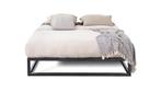 Metalen bedframe 160x200 cm showroom model, Huis en Inrichting, Slaapkamer | Bedden, Ophalen, 200 cm, Metaal, Grijs