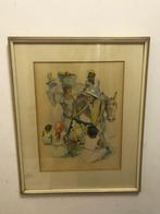 Oosterse / Afrikaanse koopman', Antiek en Kunst, Kunst | Schilderijen | Klassiek, Ophalen of Verzenden