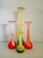 4 Vintage Murano glas vazen, Ophalen of Verzenden