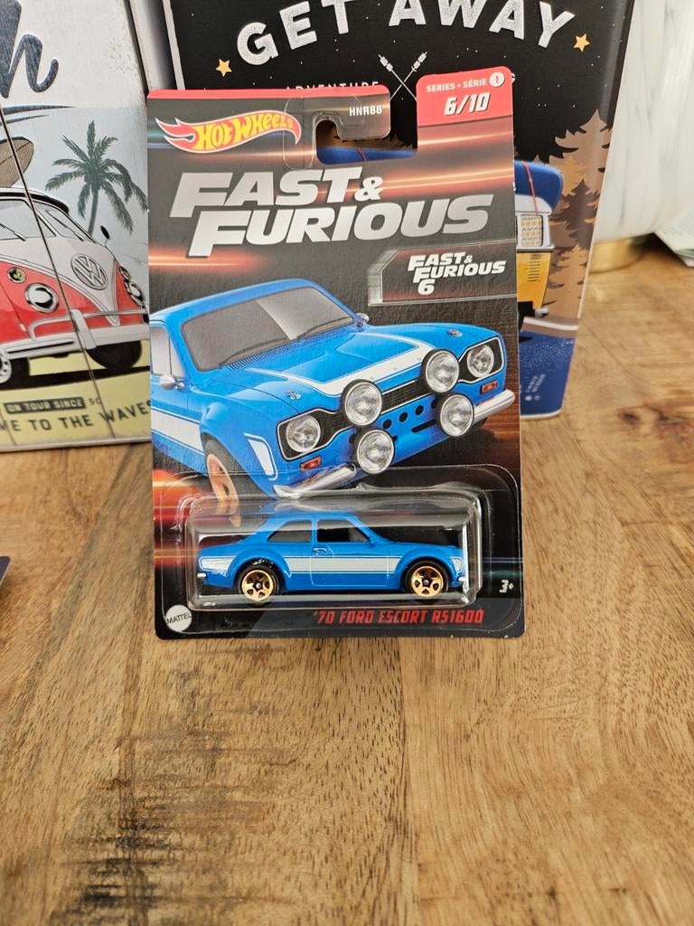 Hotwheels Fast and furious Ford Escort RS 1600 1970 nieuw, Ophalen of Verzenden, Nieuw, Auto