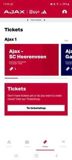 1x AJAX - Heerenveen (427), Tickets en Kaartjes, Sport | Voetbal, Losse kaart, Eén persoon, November