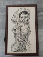 Harry van Rosmalen ( Hakkie ) aquarel in lijst, Antiek en Kunst, Kunst | Schilderijen | Klassiek, Ophalen of Verzenden