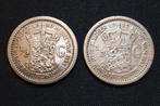 Halve guldens 1910 en 1912, Postzegels en Munten, Munten | Nederland, ½ gulden, Zilver, Koningin Wilhelmina, Verzenden