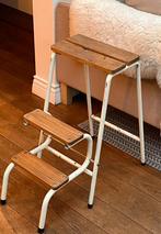 Vintage inklapbaar keukentrapje origineel jaren 70, Ophalen, In hoogte verstelbaar, Gebruikt, Hout