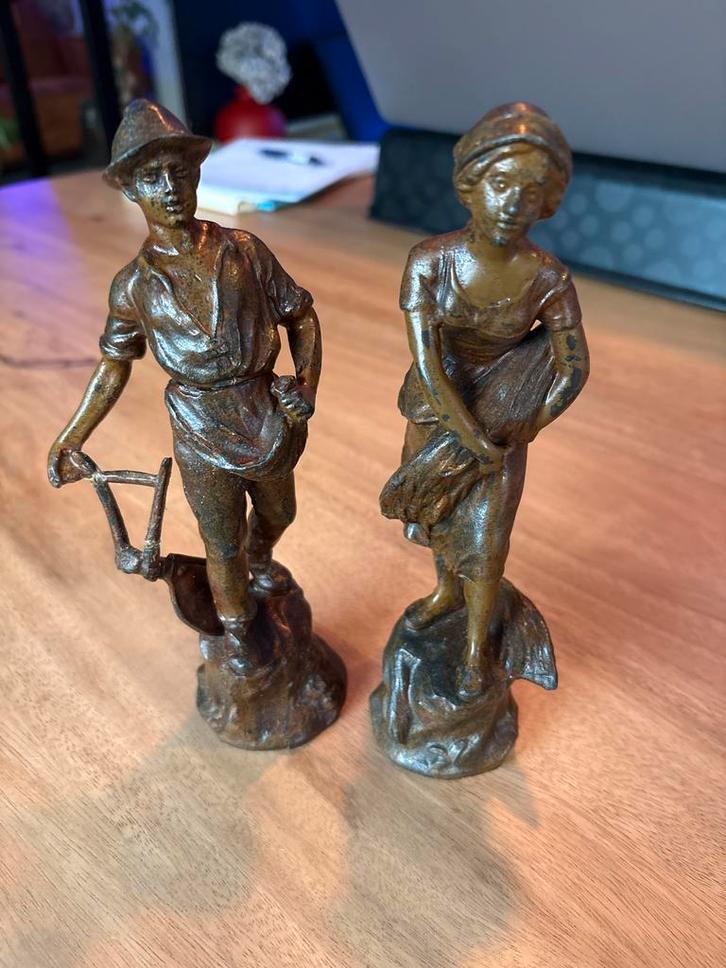 Bronzen beelden set, Antiek en Kunst, Kunst | Beelden en Houtsnijwerken, Ophalen