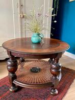 Brocante Antieke salonfafel met webbing., Ophalen of Verzenden