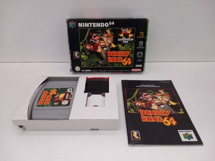 Donkey Kong 64 + Expansion Pack (N64), Spelcomputers en Games, Games | Nintendo 64, Zo goed als nieuw, Platform, 1 speler, Vanaf 3 jaar