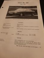Nsu ro80 technische informatie Nederlands porto 2,50 izgst, Ophalen of Verzenden, Zo goed als nieuw