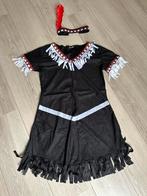 Carnaval indiaan zwart met rode veer haarband, Ophalen of Verzenden, Zo goed als nieuw, Carnaval
