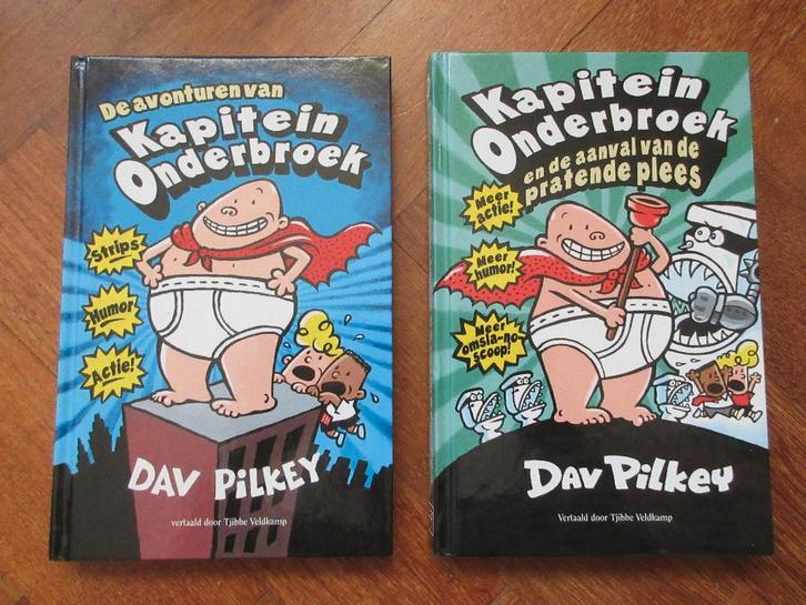 2 x Kapitein Onderbroek, Boeken, Kinderboeken | Jeugd | onder 10 jaar, Gelezen, Fictie algemeen, Ophalen of Verzenden