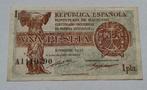 Spaanse 1 Peseta Biljet 1937, Ophalen of Verzenden, Overige landen, Los biljet