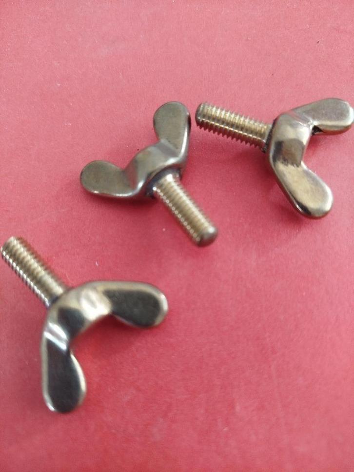 p st. messing vleugelschroef of vleugelbout in m4 woonboot, Watersport en Boten, Accessoires en Onderhoud, Nieuw, Ophalen of Verzenden