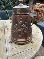 Antieke Brons/Koperen Pot met Deksel, Ophalen of Verzenden, Brons
