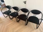 4x Memphis Stijl Stoelen - Zwart 90E vaste prijs, Huis en Inrichting, Stoelen, Ophalen, Gebruikt, Zwart, Vier