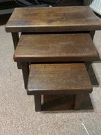 Mini Set Eiken, Huis en Inrichting, Tafels | Bijzettafels, Ophalen, Minder dan 45 cm, Minder dan 55 cm, Gebruikt