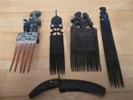 Afrikaanse Sierkammen - Handgemaakt Hout/been - Set van 5, Antiek en Kunst, Verzenden