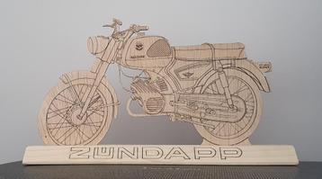 thema silhouet met een Zundapp c50 hoge tank gelaserd beschikbaar voor biedingen
