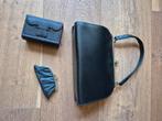 Vintage Zwarte Handtas Set, Ophalen of Verzenden, Gebruikt, Zwart, Handtas