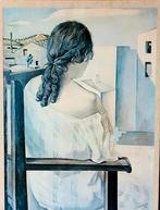 originele reproductie van Salvador Dali 70x50 op canvas doek, Antiek en Kunst, Ophalen of Verzenden